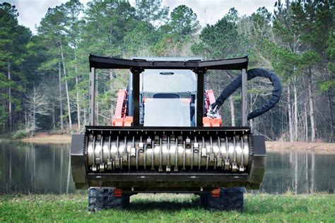 skid steer brush debris|skid steer forestry drum mulcher.